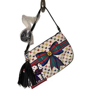 NWT Brighton Tom Clancy Crossbody Handbag Purse Rainbow Hearts Love Joy Pouch